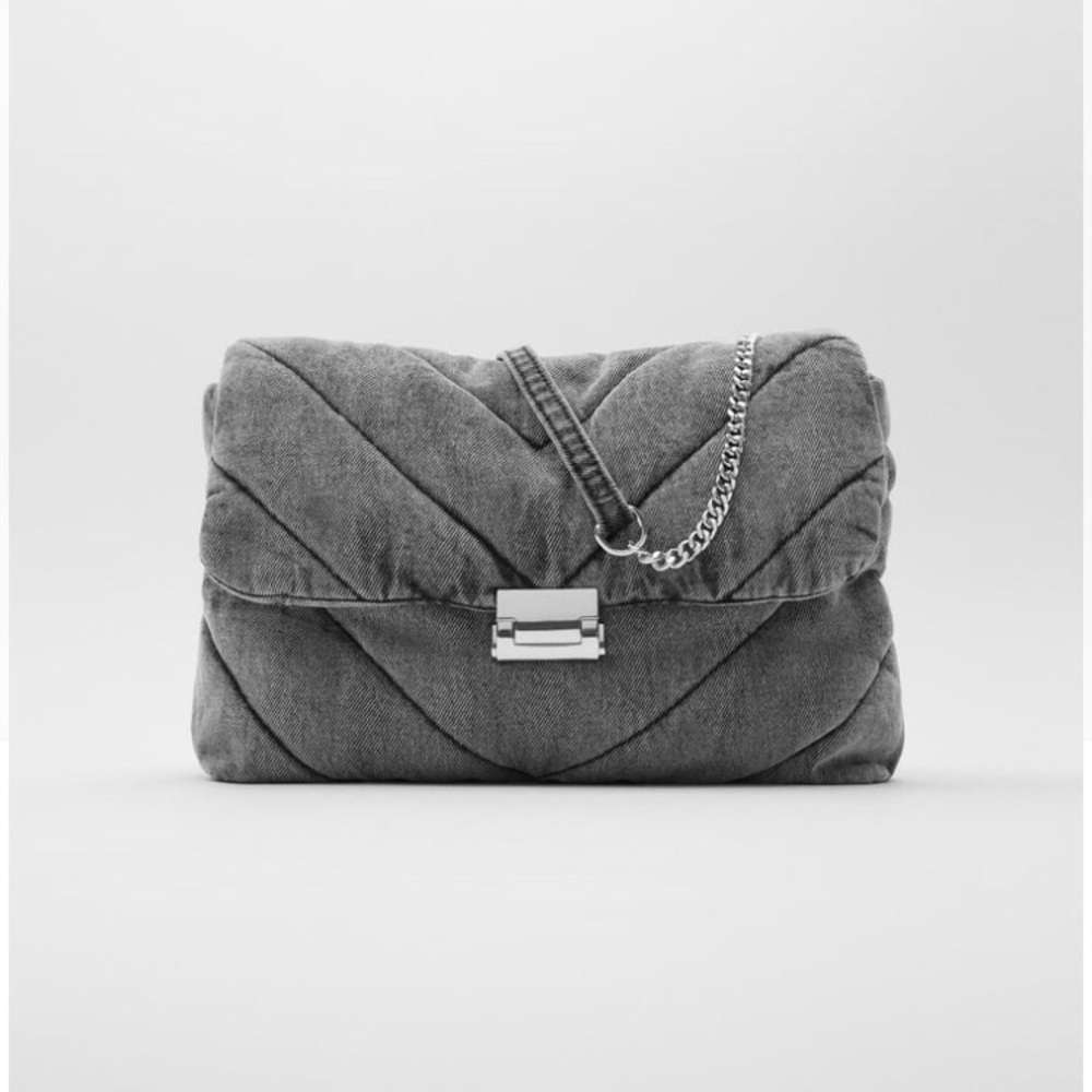 Zara Quilted denim bag